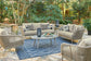 Swiss Valley Outdoor Sofa and  2 Lounge Chairs with Coffee Table and 2 End Tables