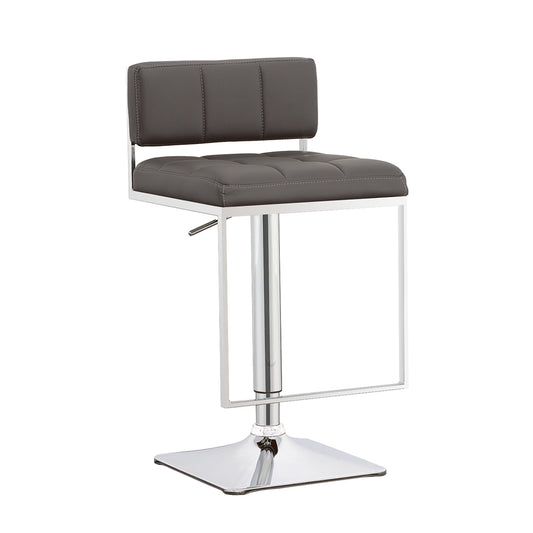 Alameda Adjustable Bar Stool Chrome and Grey