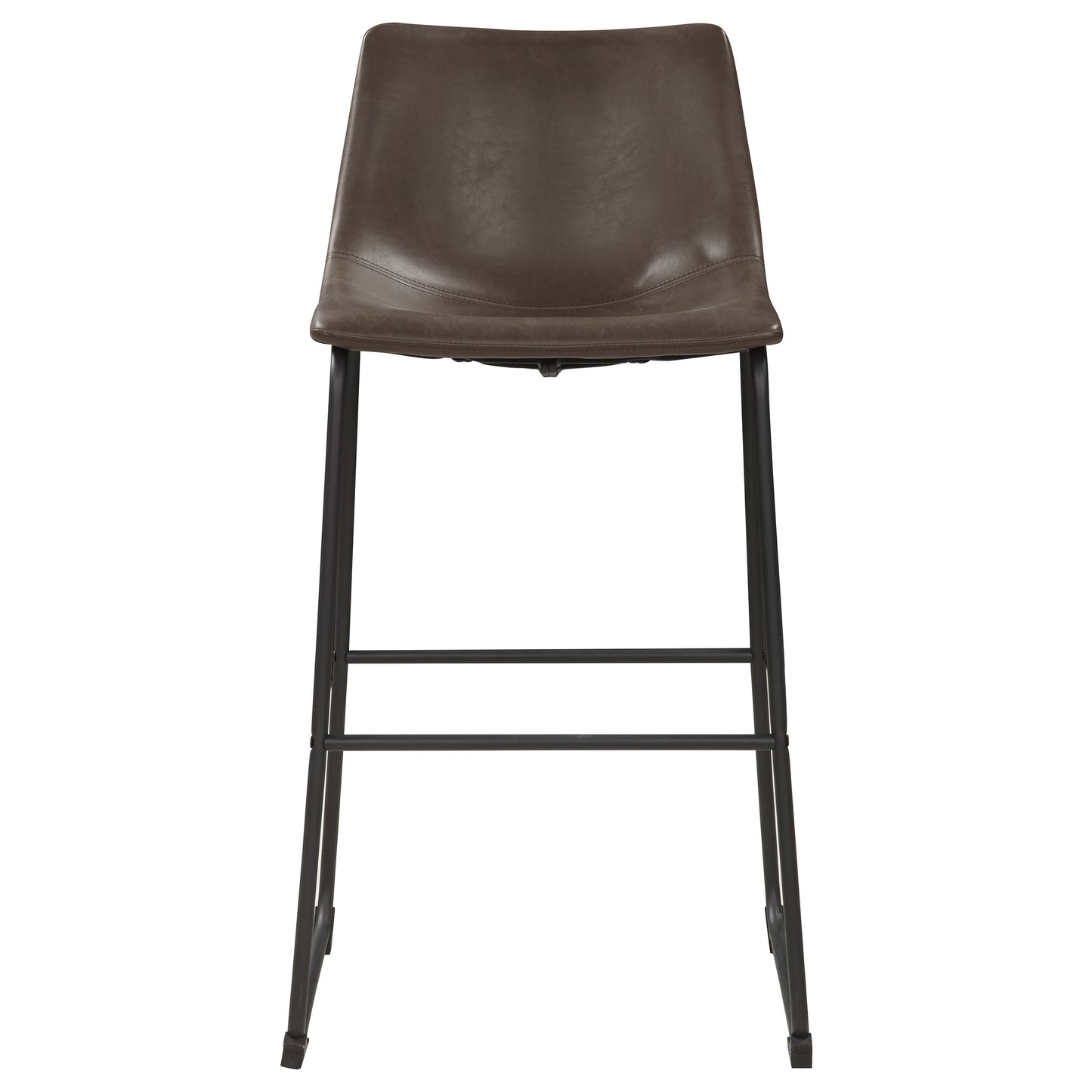 Michelle Upholstered Bar Chair Brown (Set of 2)