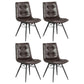 Aiken Upholstered Dining Side Chair Brown (Set of 4)