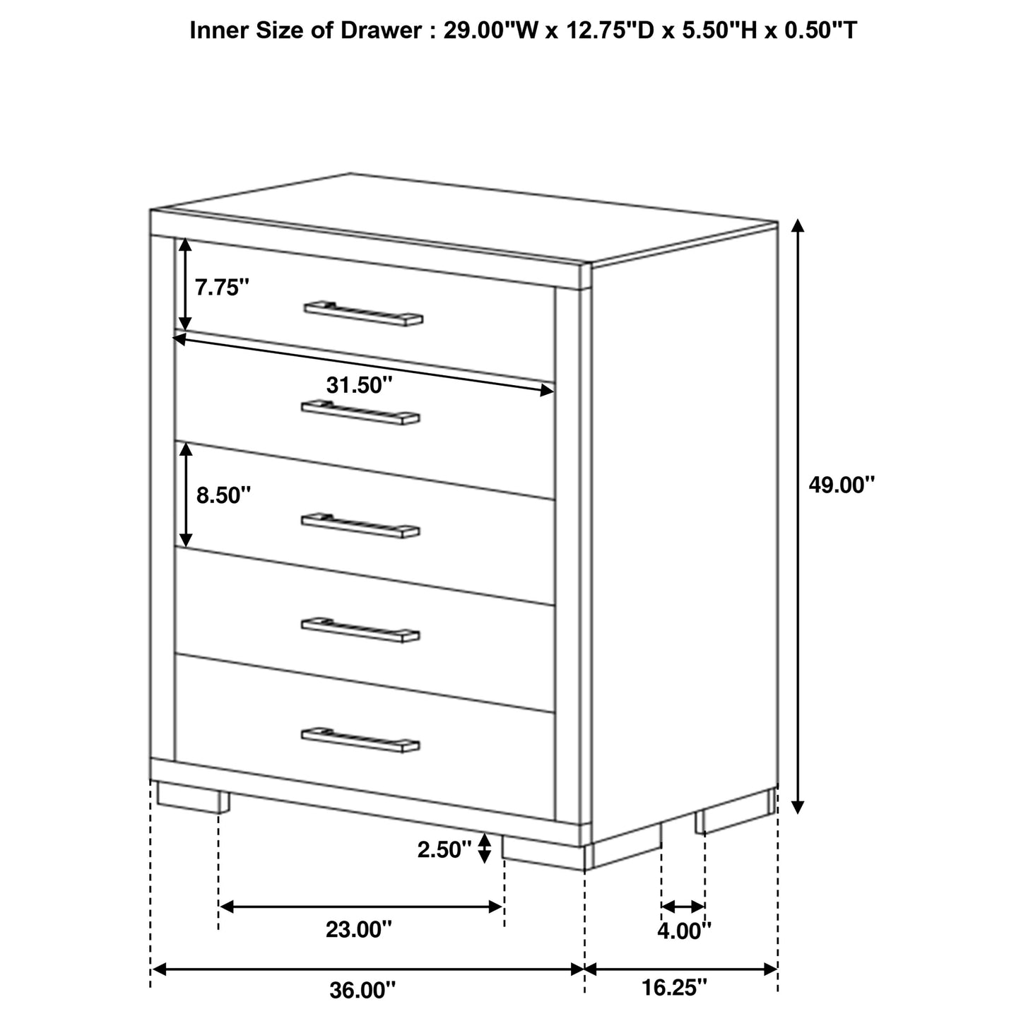 Jessica 5-piece Queen LED Bedroom Set Cappuccino