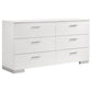 Felicity 6-drawer Dresser White High Gloss