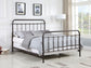 Livingston Metal Eastern King Open Frame Bed Dark Bronze