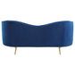 Sophia Upholstered Channel Tufted Loveseat Blue