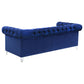 Bleker 2-piece Upholstered Tuxedo Arm Tufted Sofa Set Blue