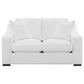 Ashlyn 2-piece Upholstered Sloped Arm Sofa Set White