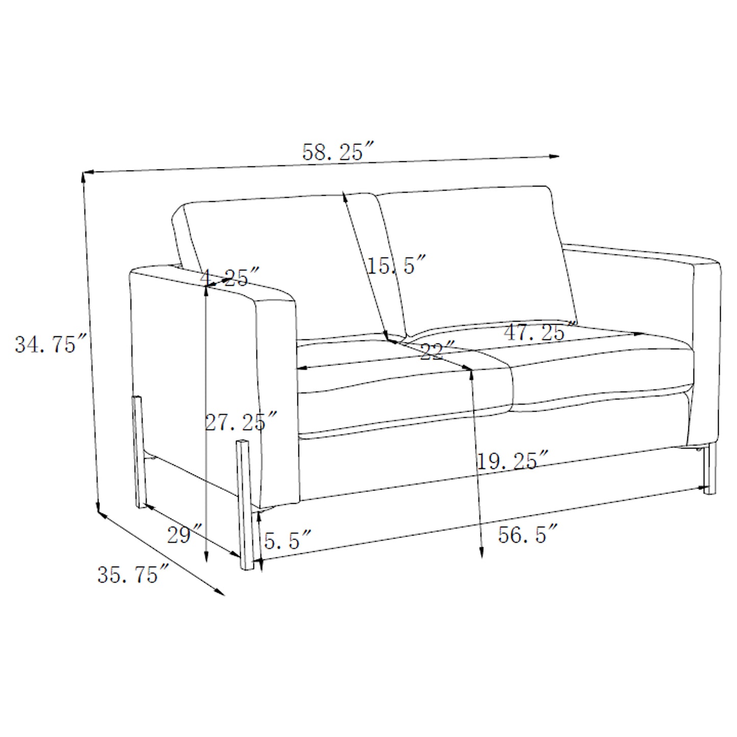 Tilly 3-piece Upholstered Track Arm Sofa Set Oatmeal