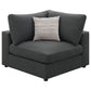 Serene 6-piece Upholstered Modular Sectional Sofa Charcoal