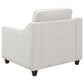 Christine 3-piece Upholstered Sloped Arm Sofa Set Beige