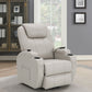 Sanger Upholstered Power Lift Massage Recliner Champagne