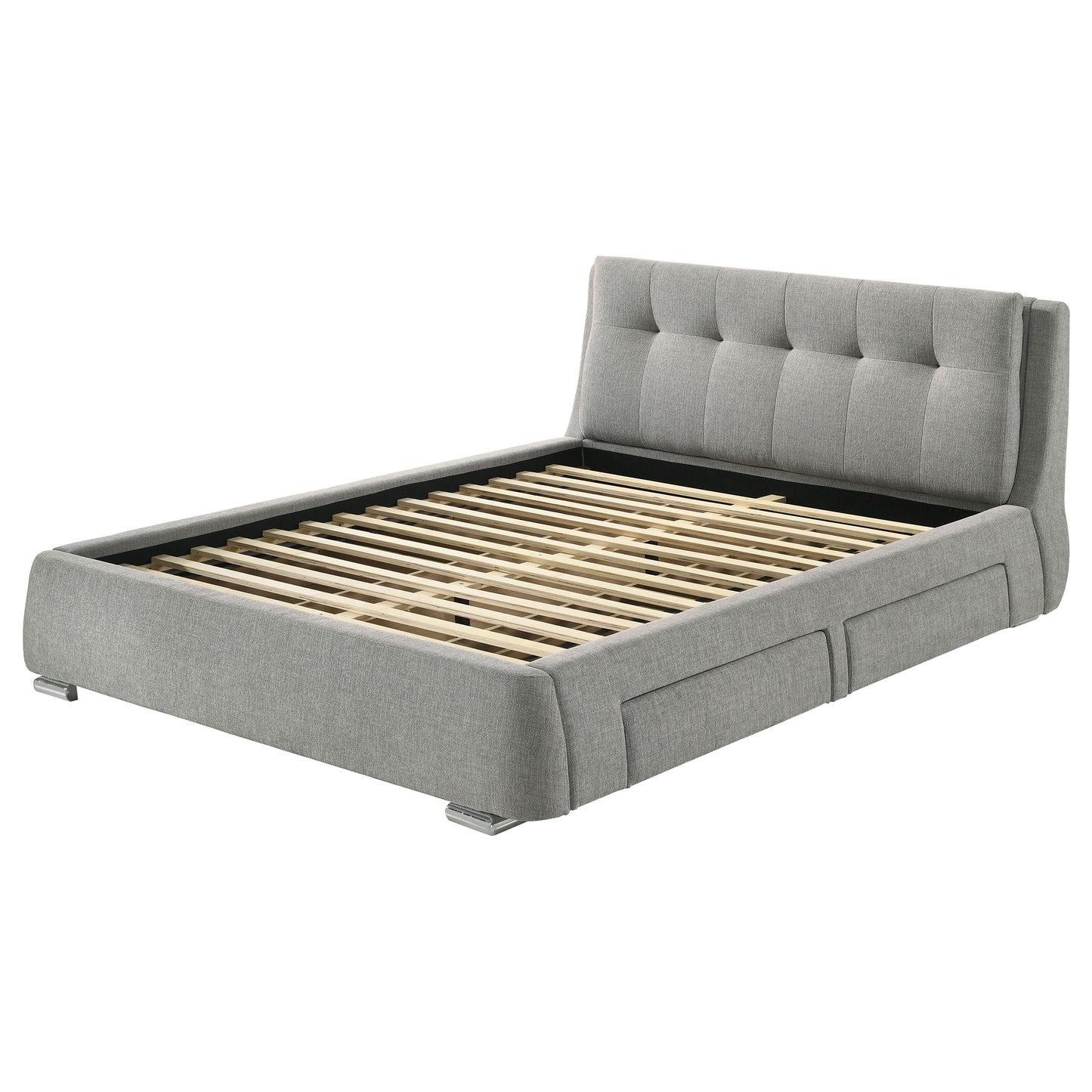 Fenbrook Upholstered California King Storage Panel Bed Grey