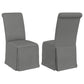 Shawna Upholstered Skirted Dining Chair Gray (Set of 2)