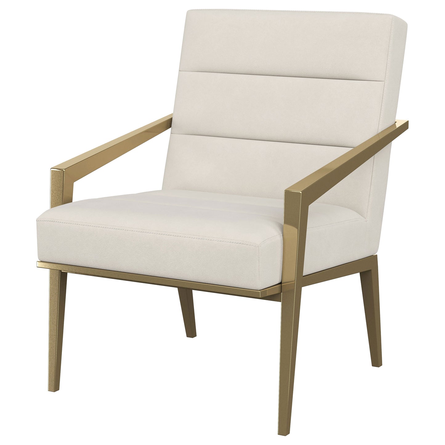 Kirra Upholstered Metal Arm Accent Chair Cream