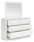 Mollviney Full Panel Storage Bed with Mirrored Dresser