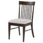 Everton Wood Dining Side Chair Dark Walnut (Set of 2)