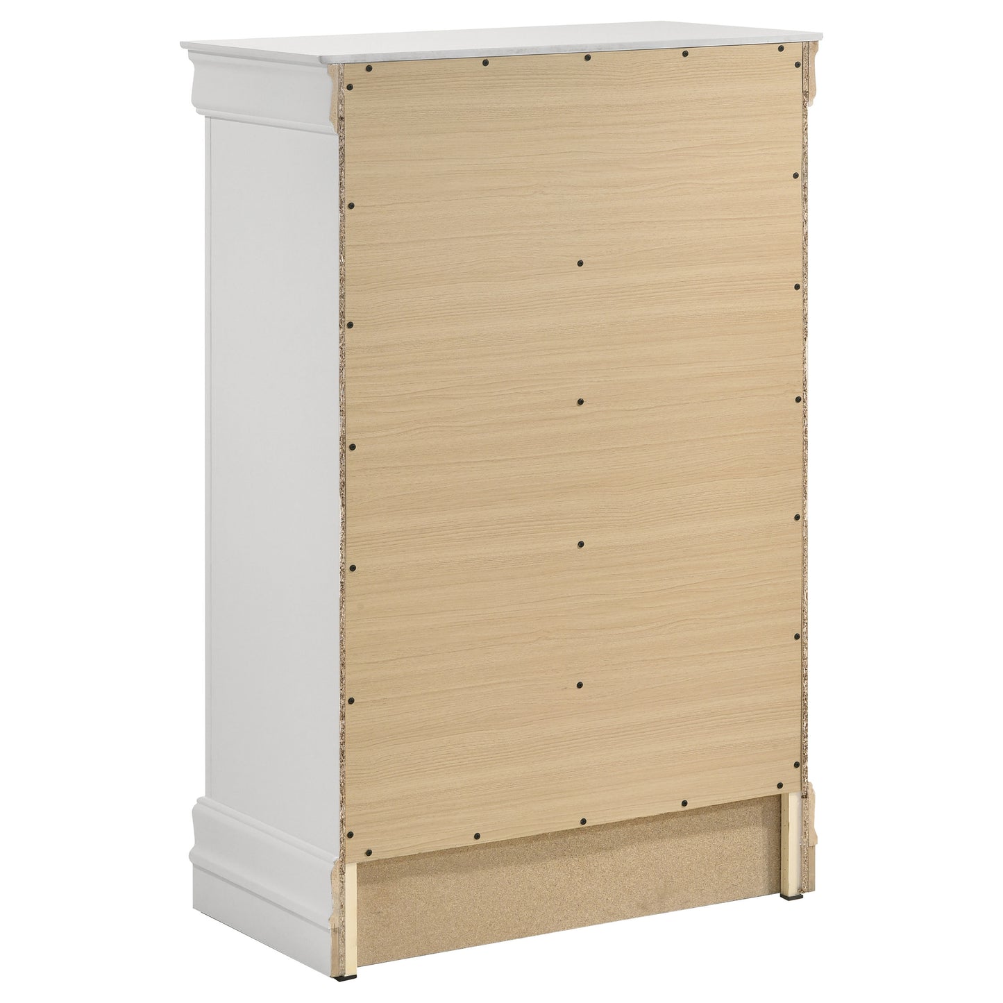 Louis Philippe 5-drawer Bedroom Chest White