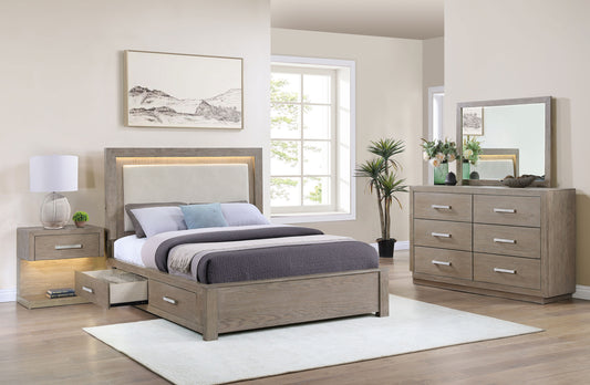 Kenora 4-piece Eastern King Bedroom Set Barley Brown