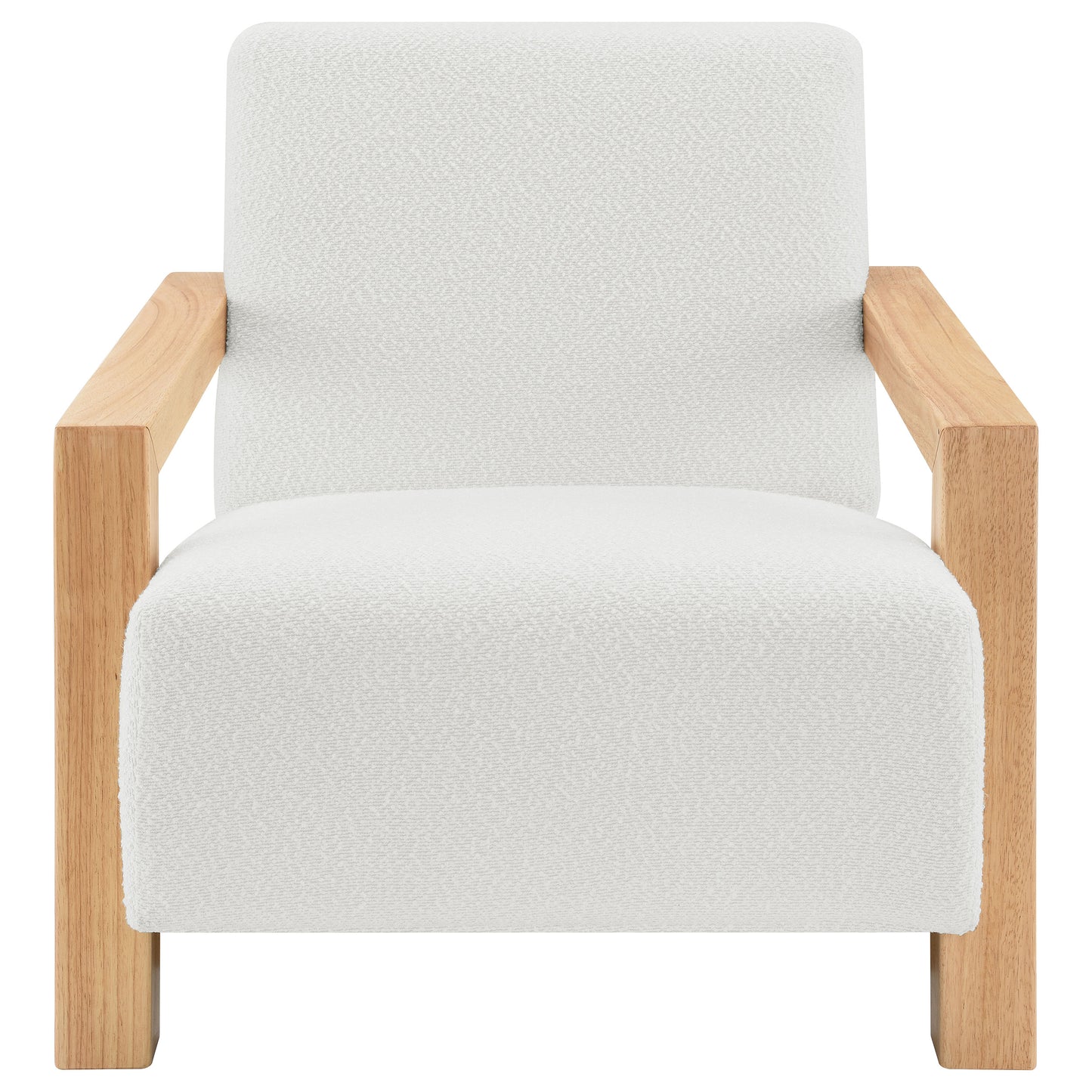 Fitzroy Boucle Upholstered Accent Arm Chair Ivory