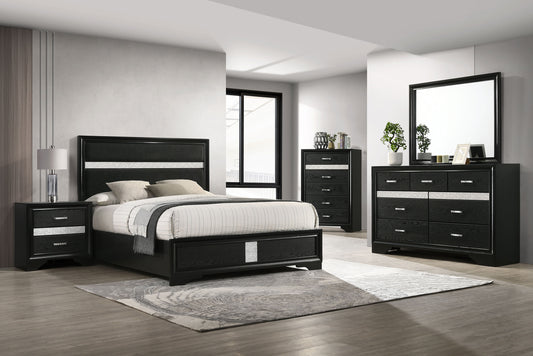 Miranda 4-piece Eastern King Bedroom Set Black