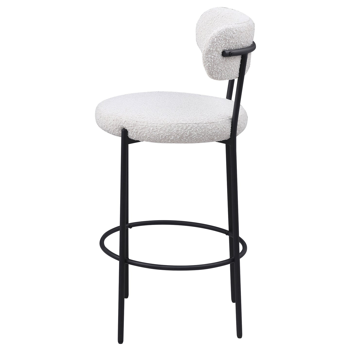 Viola Boucle Upholstered Bar Chair Cream (Set of 2)