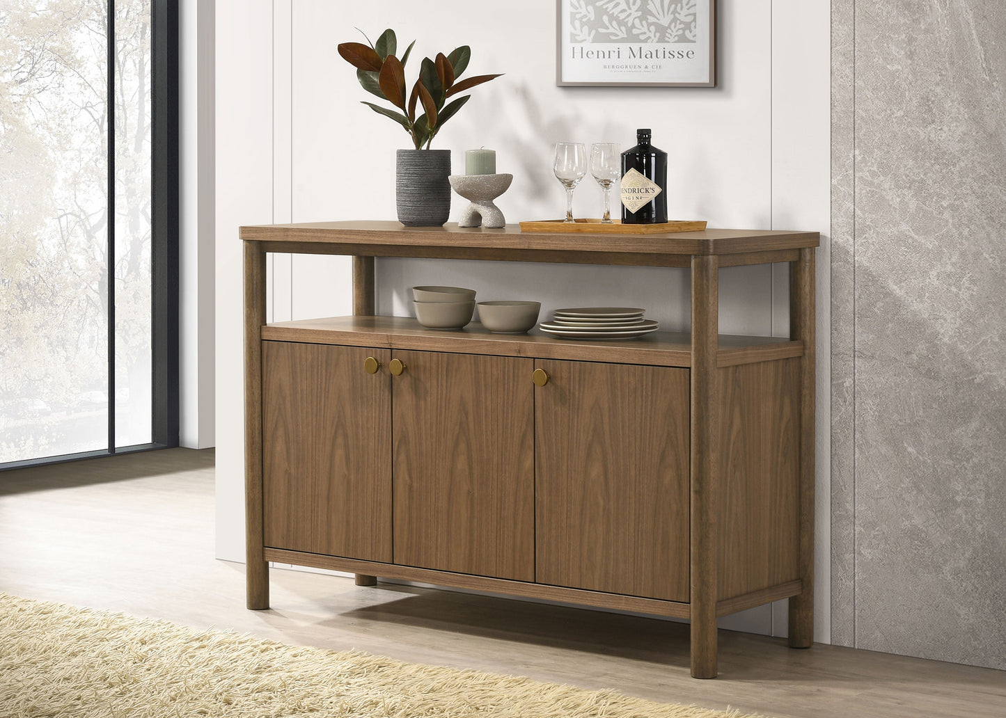 Biltmore 52-inch Dining Cabinet Sideboard Buffet Walnut