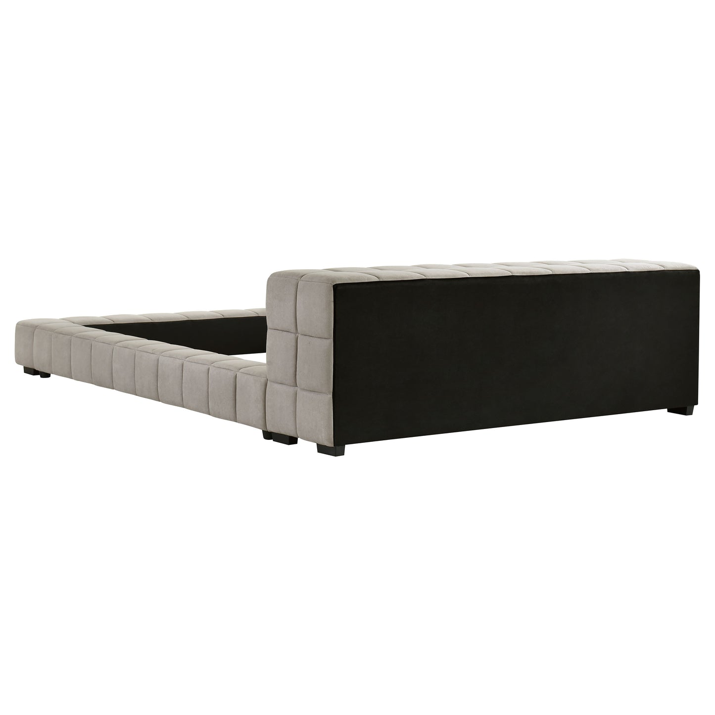 Trinity Upholstered Queen Platform Bed Light Taupe