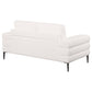 Jessel Chenille Upholstered Track Arm Loveseat Ivory