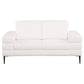 Jessel Chenille Upholstered Track Arm Loveseat Ivory