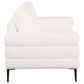 Jessel Chenille Upholstered Track Arm Loveseat Ivory