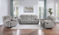 Gilson 3-piece Chenille Upholstered Sofa Set Grey