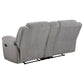 Gilson Chenille Upholstered Reclining Loveseat Grey