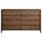 Maderia 8-drawer Dresser Cabinet Walnut