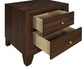 Welsley 2-drawer Nightstand Bedside Table Walnut