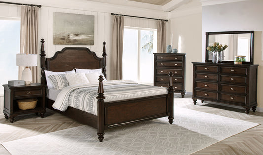 Andover 5-piece California King Bedroom Set Dark Oak