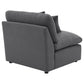 Hobson Upholstered Armless Chair Charcoal