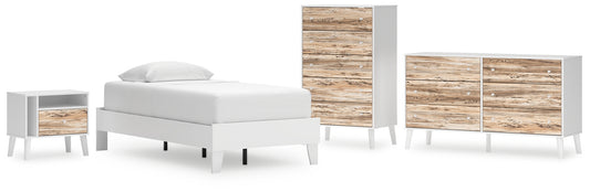 Piperton Twin Platform Bed with Dresser, Chest and Nightstand