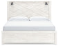 Gerridan King Panel Bed with Mirrored Dresser, Chest and 2 Nightstands