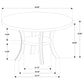 Judd 7-piece 54-inch Round Wood Dining Table Set Pearl White