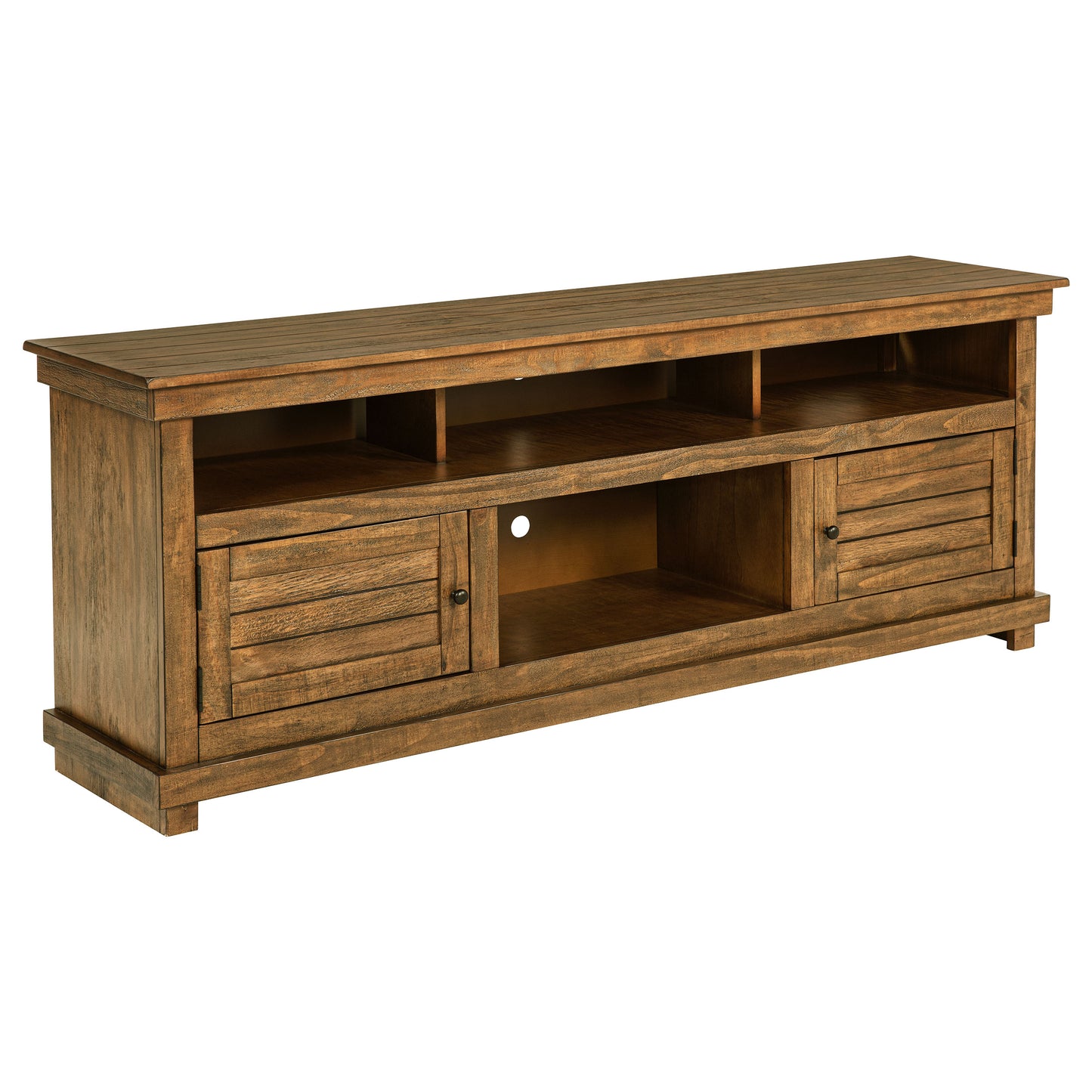 Payne 70-inch TV Stand Media Console Distressed Brown