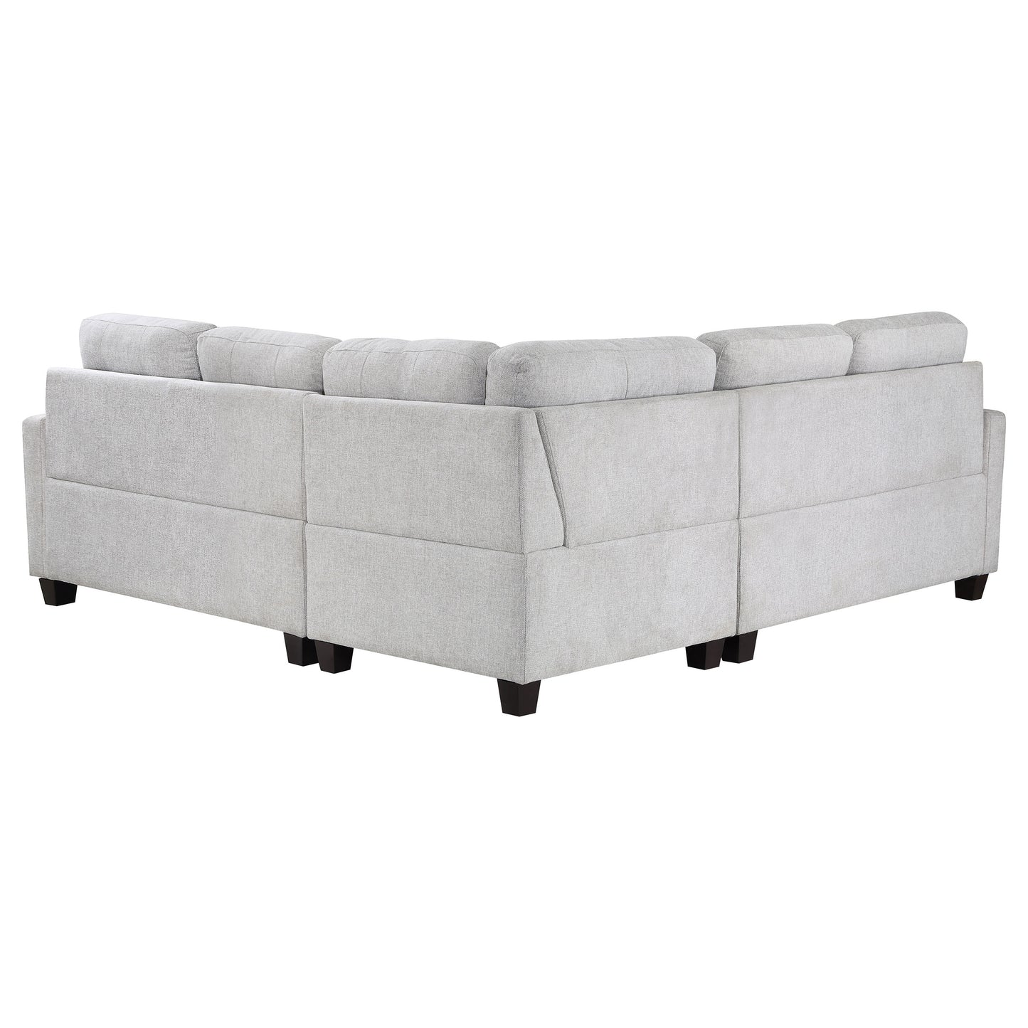 Georgina 3-piece Upholstered Sectional Sofa Steel Beige