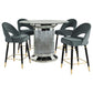 Ellie 5-piece Mirrored Counter Height Dining Table Set Grey