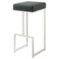 Gervase Square Bar Stool Black and Chrome