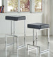 Gervase Square Bar Stool Black and Chrome