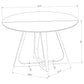 Gwynn Round 51-inch Marble Stainless Steel Dining Table Gold