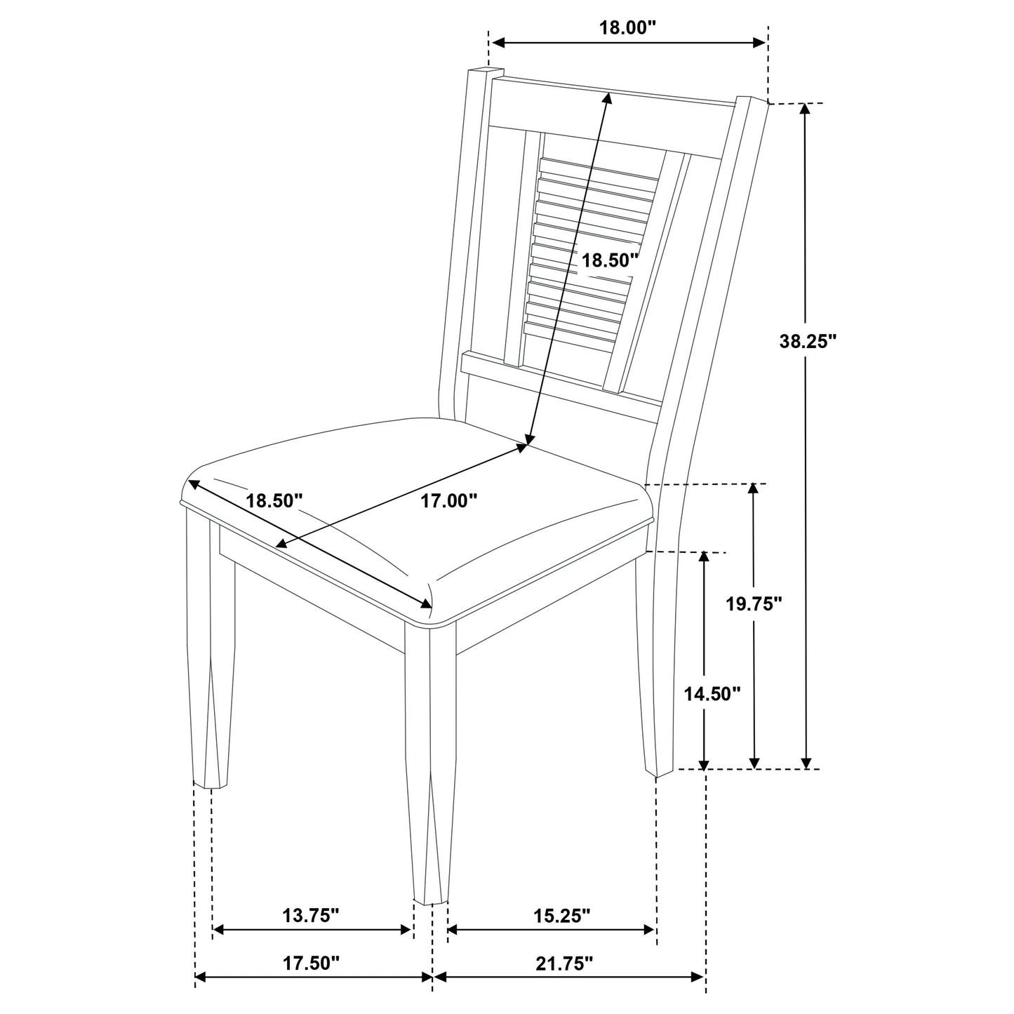 Appleton Wood Dining Side Chair Distressed White (Set of 2)