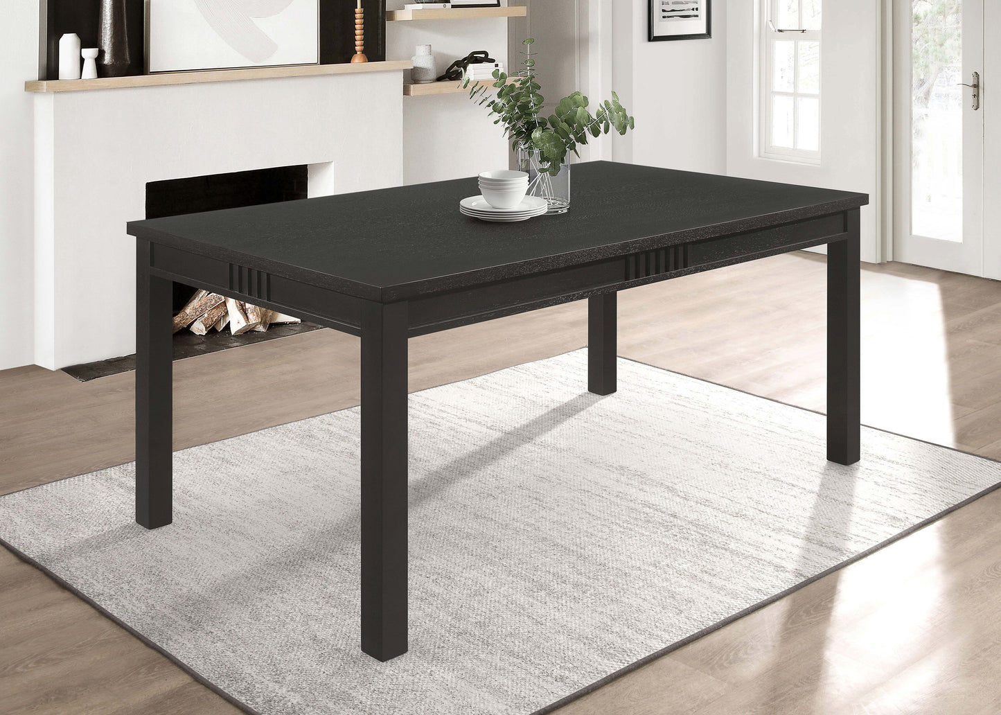 Marbrisa Rectangular 71-inch Wood Dining Table Matte Black