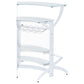 Dallas 2-shelf Curved Freestanding Home Bar Cabinet White