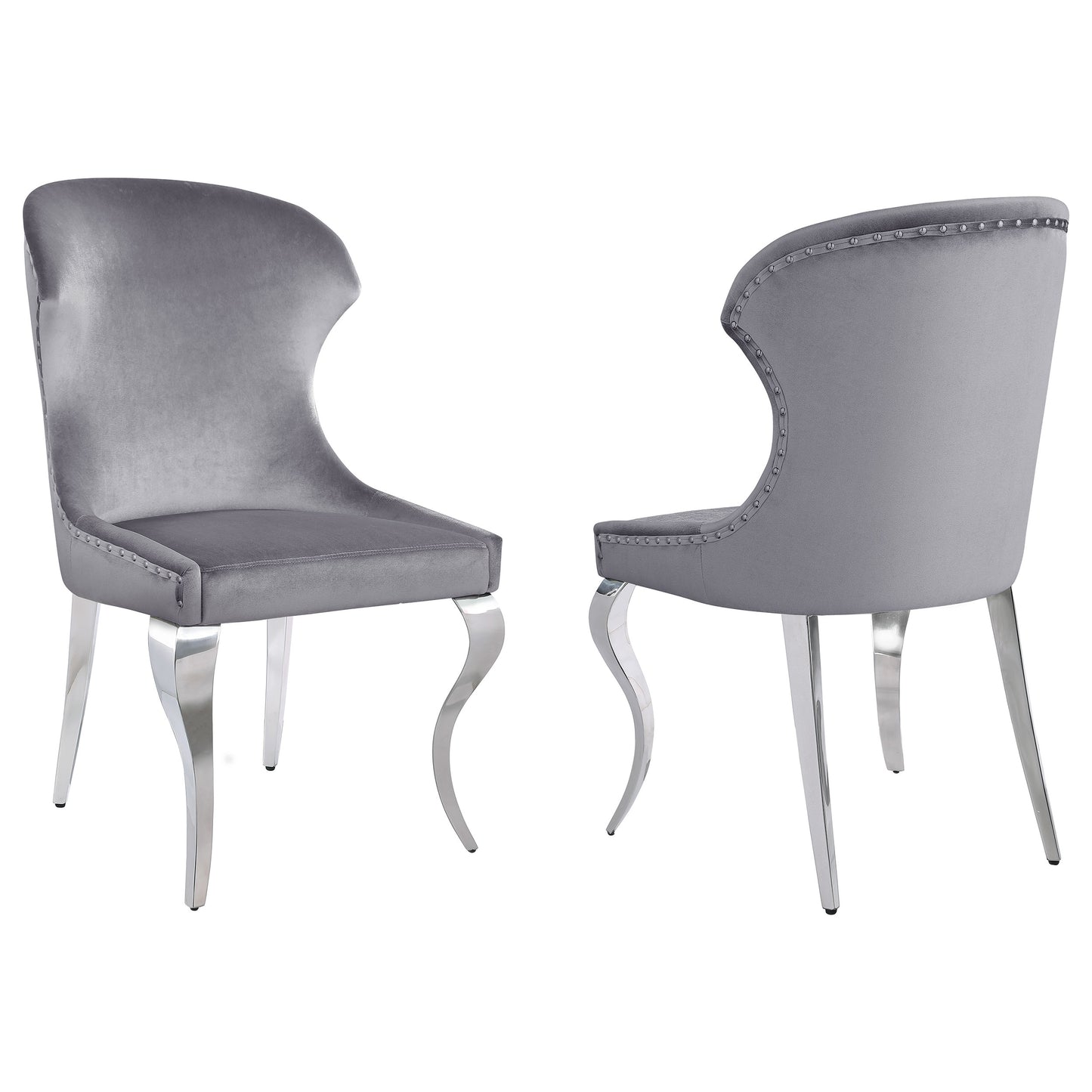 Cheyanne Upholstered Dining Side Chair Grey (Set of 2)