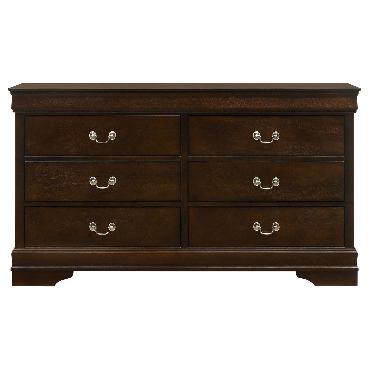 Louis Philippe 6-drawer Dresser Cappuccino