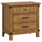 Brenner 3-drawer Nightstand Rustic Honey